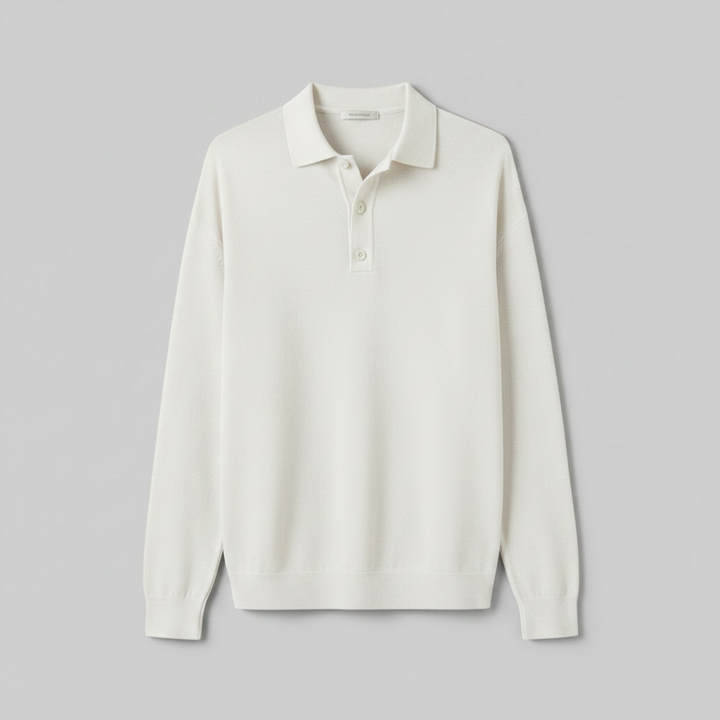 Men's Classic Long-Sleeve Polo Shirt | Trendy Colours