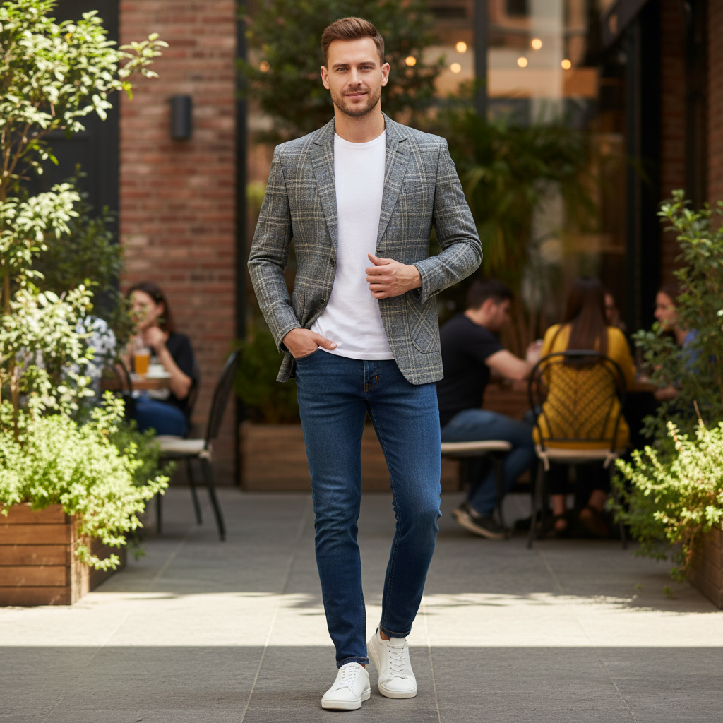 Men's Slim Fit Lightweight Blazer | Elegant Casual Blazer Jacket