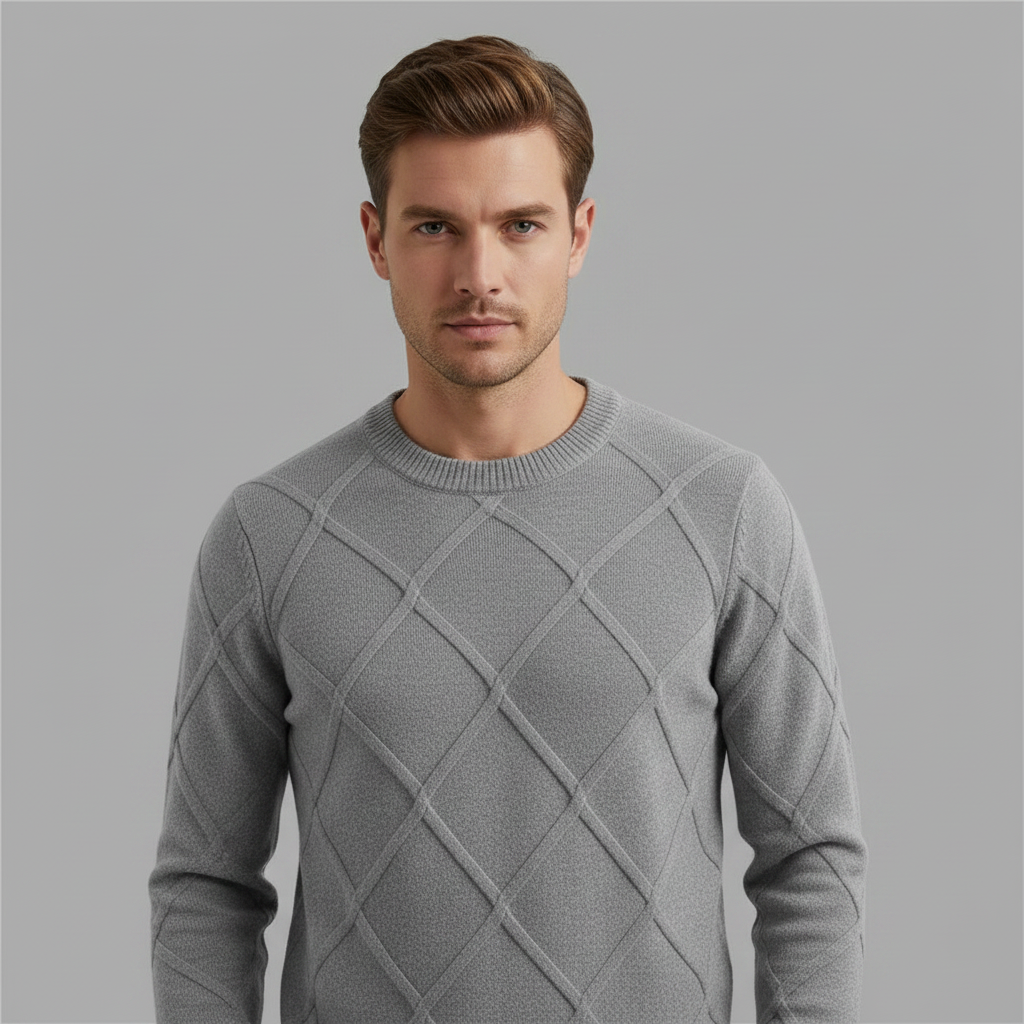 Cashmere Blend Pullover Sweater | Men's Lightweight Knitwear