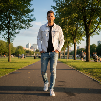 Classic Slim Fit Denim Jacket | Modern and versatile