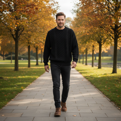 Crew Neck Sweater | Men's Tailored Fit Knitwear