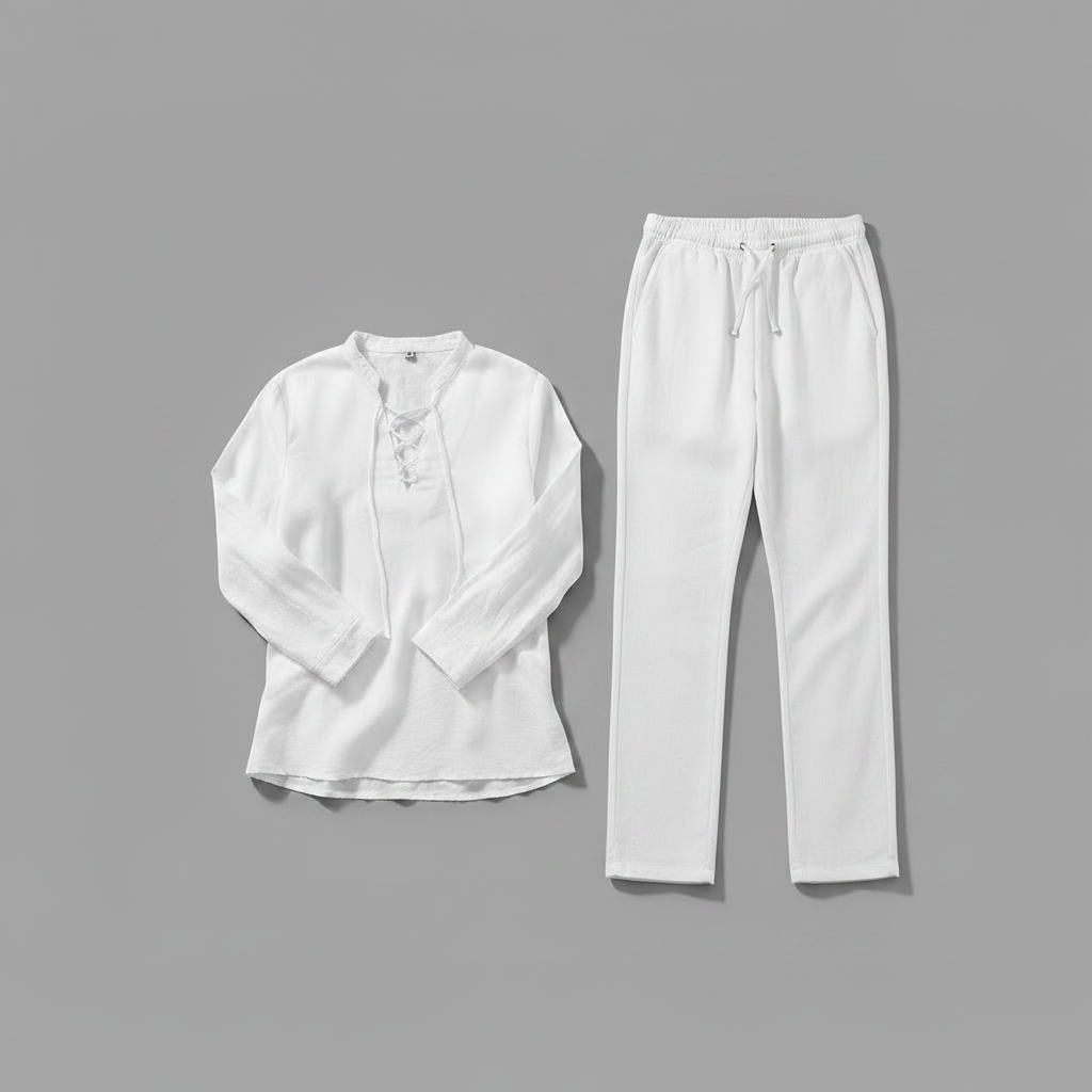 Milo | Men's Two Piece Set White