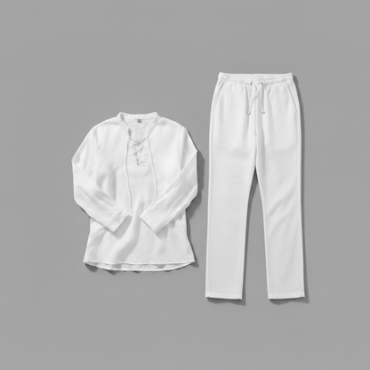 Milo | Men's Two Piece Set White