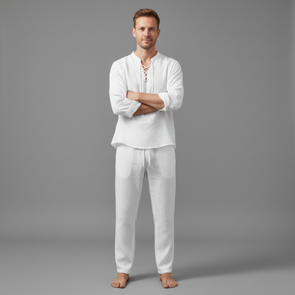 Milo | Men's Two Piece Set White