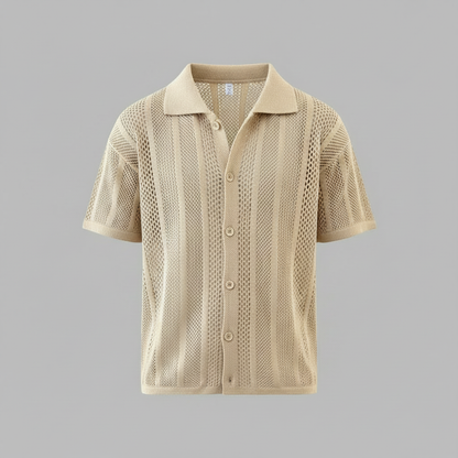 Enzo Knitted Shirt | Men's Short Sleeve Casual Shirt