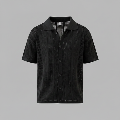 Enzo Knitted Shirt | Men's Short Sleeve Casual Shirt