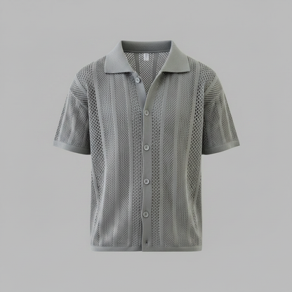 Enzo Knitted Shirt | Men's Short Sleeve Casual Shirt