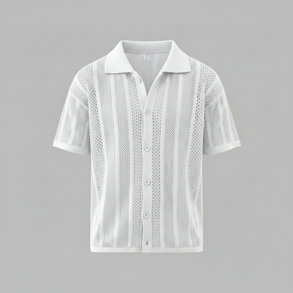 Enzo Knitted Shirt | Men's Short Sleeve Casual Shirt