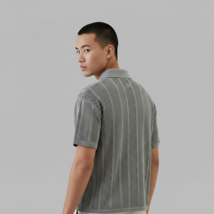 Enzo Knitted Shirt | Men's Short Sleeve Casual Shirt