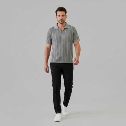 Enzo Knitted Shirt | Men's Short Sleeve Casual Shirt