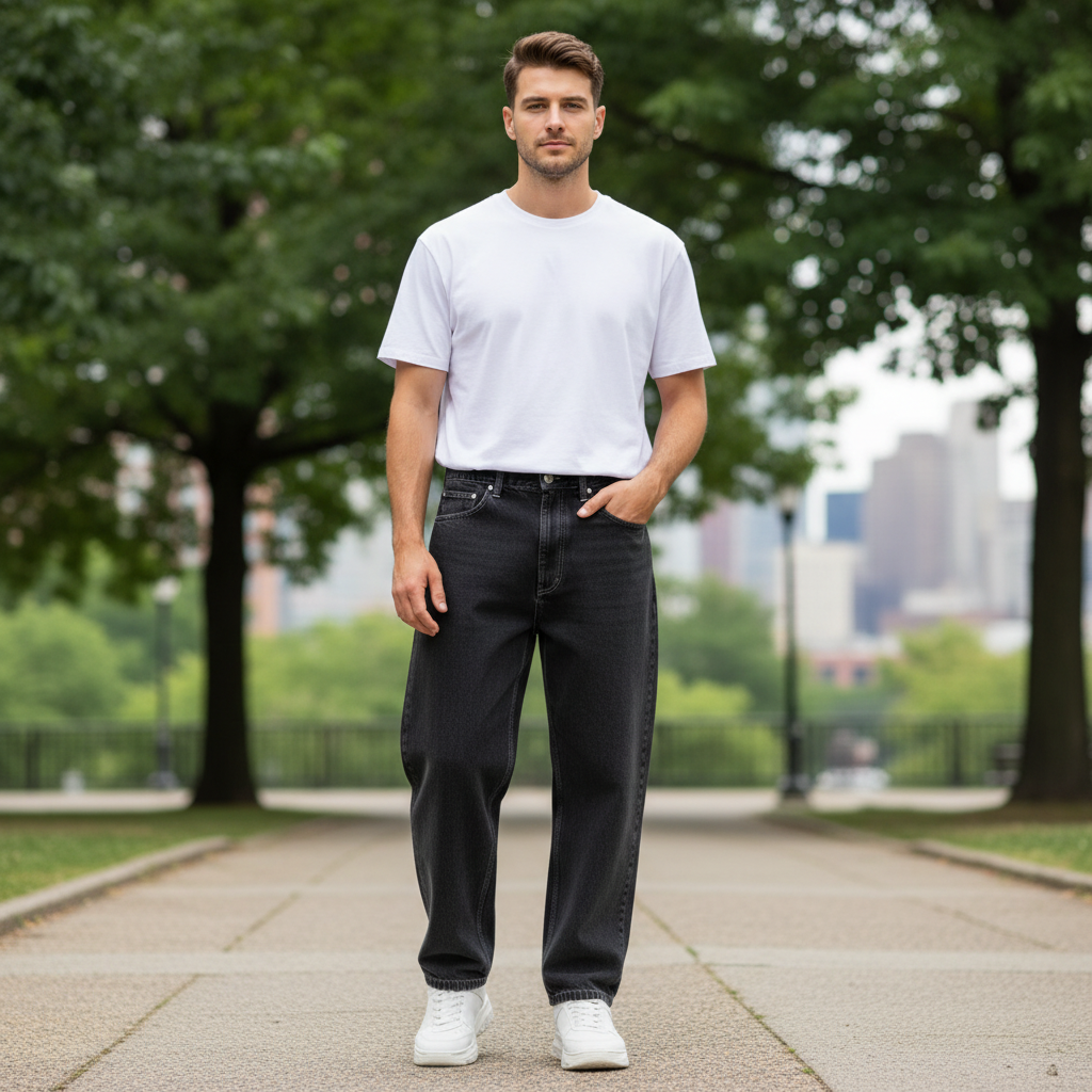 Loose Fit Wide Leg Jeans | Comfortable Urban Pants