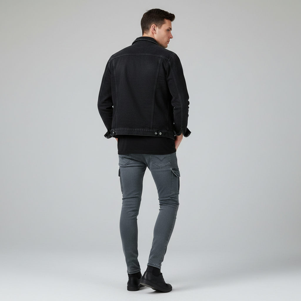 Men's Cargo Jeans Multi-Pocket Durable Fit