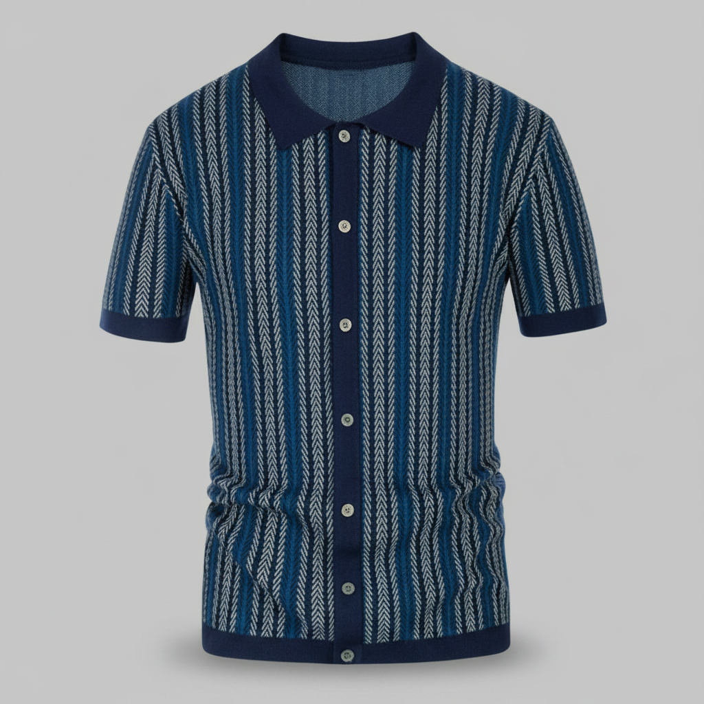 Men's Chevron Polo Shirt | Breathable Casual Wear