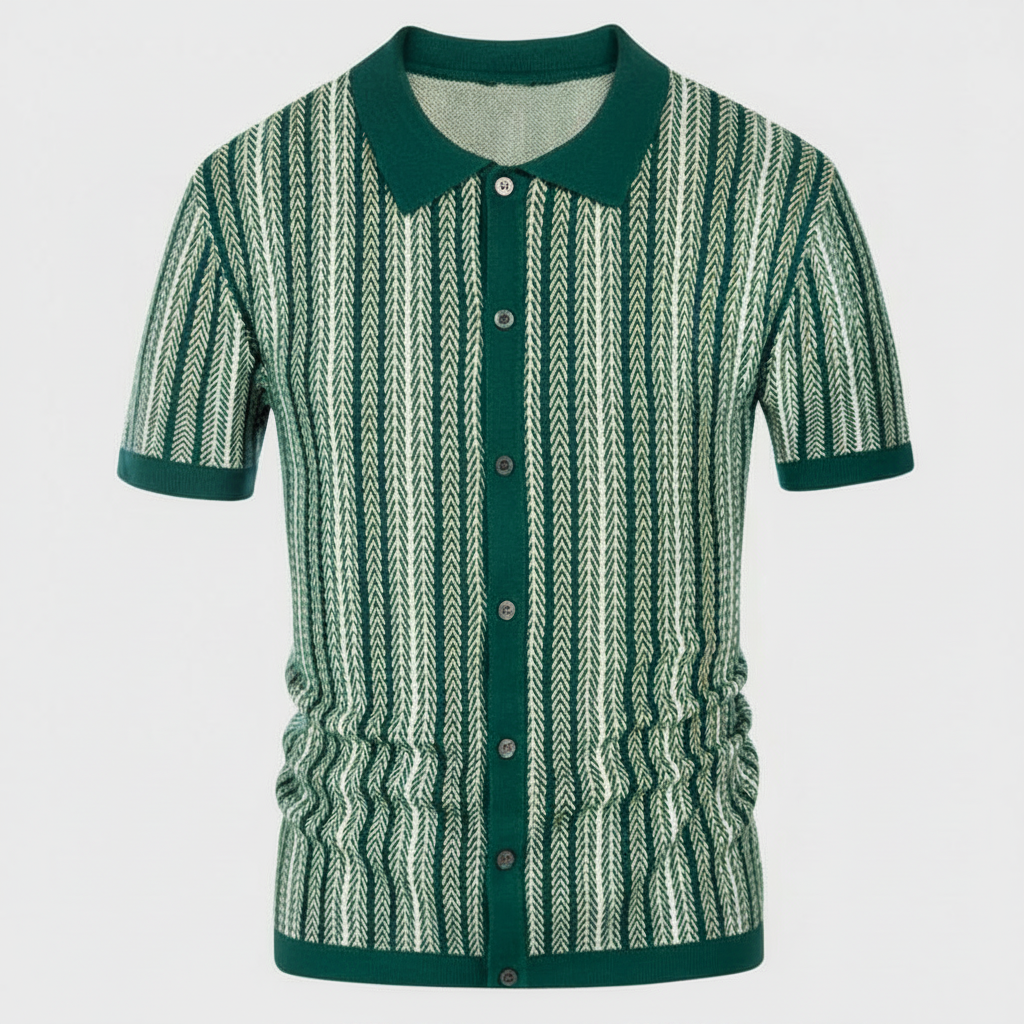 Men's Chevron Polo Shirt | Breathable Casual Wear