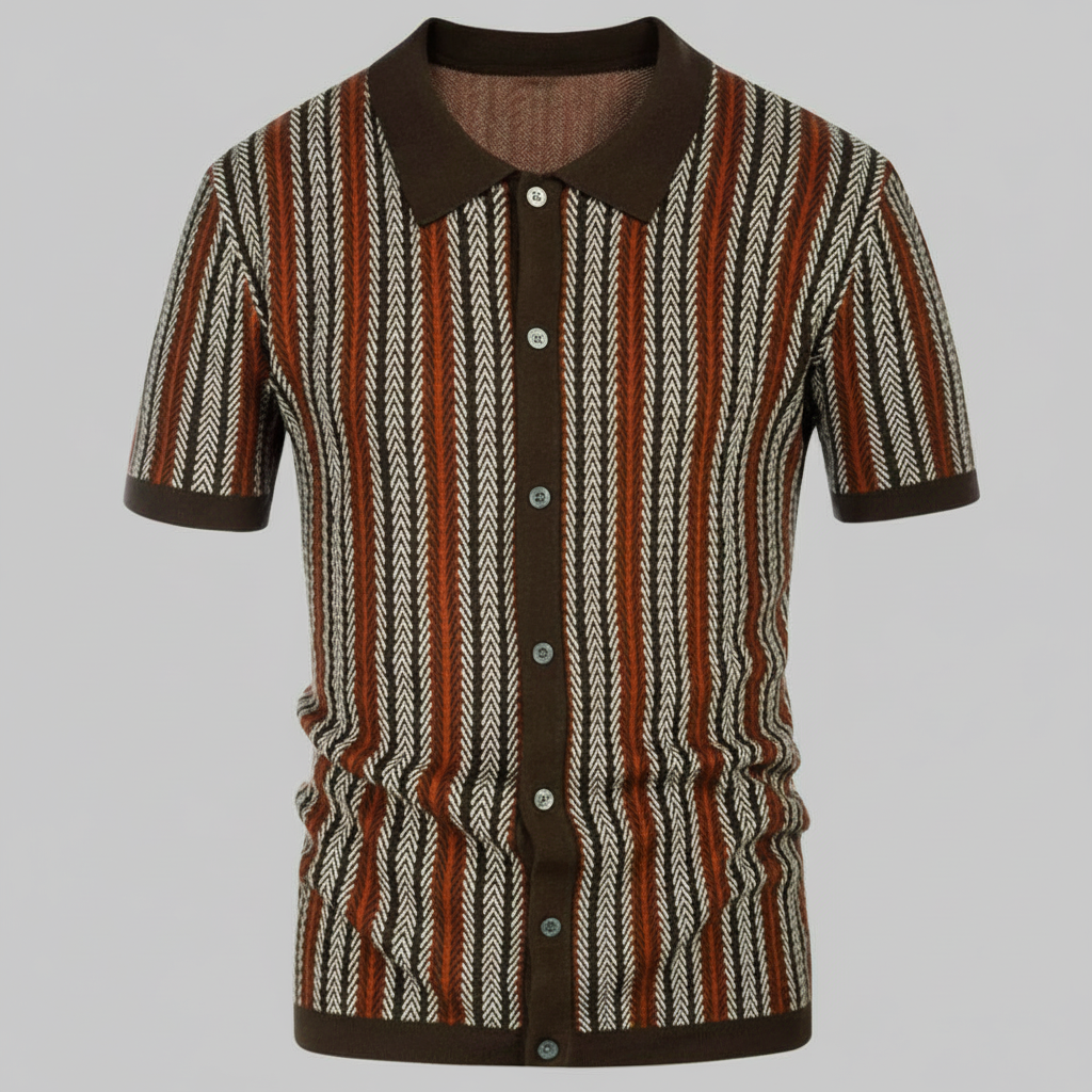 Men's Chevron Polo Shirt | Breathable Casual Wear