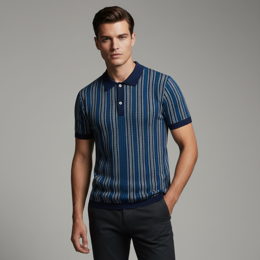 Men's Chevron Polo Shirt | Breathable Casual Wear