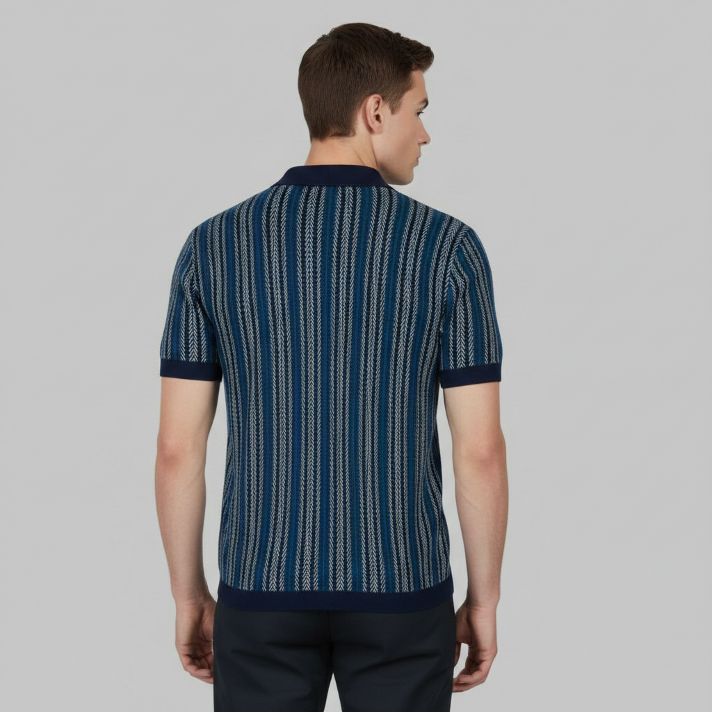 Men's Chevron Polo Shirt | Breathable Casual Wear