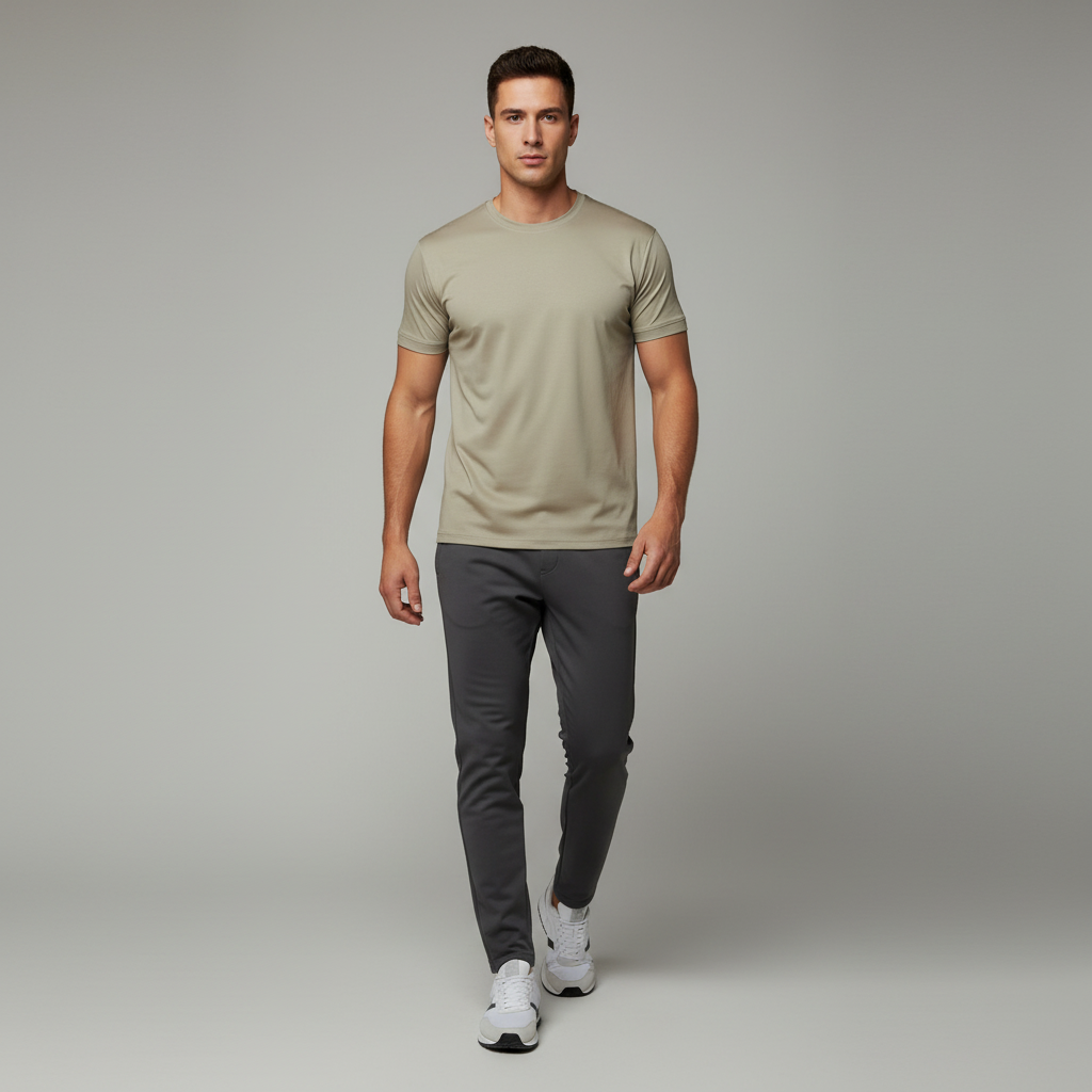 Men's Mercerized T-Shirt | Slim Fit Soft Tee