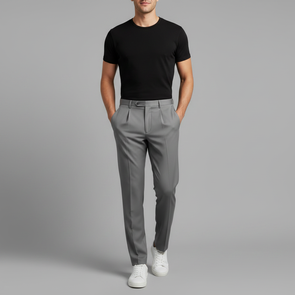 Men's Straight Cut Trousers | Durable Business Wear