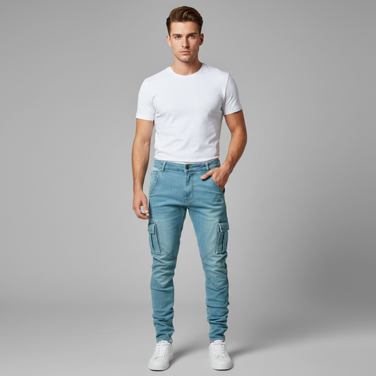 Men's Slim-Fit Stretch Cargo Pants | Cargo Trousers