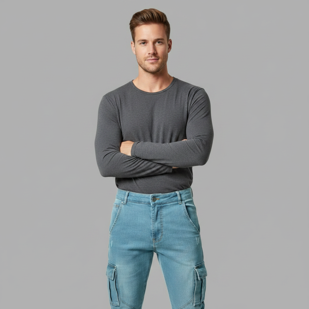 Men's Slim-Fit Stretch Cargo Pants | Cargo Trousers