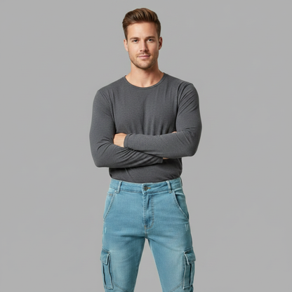 Men's Slim-Fit Stretch Cargo Pants | Cargo Trousers