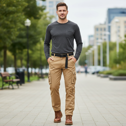 Men's Relaxed Fit Cargo Trousers | Versatile Cargo Pants