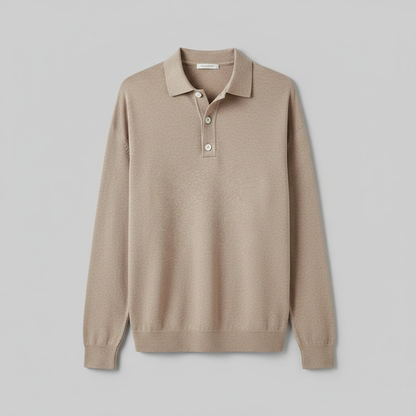 Men's Classic Long-Sleeve Polo Shirt | Trendy Colours
