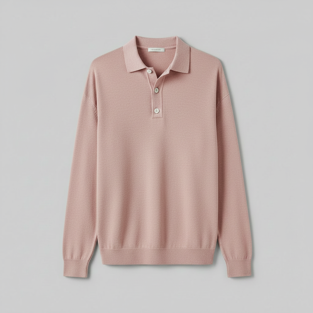 Men's Classic Long-Sleeve Polo Shirt | Trendy Colours