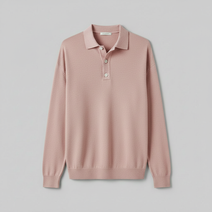 Men's Classic Long-Sleeve Polo Shirt | Trendy Colours