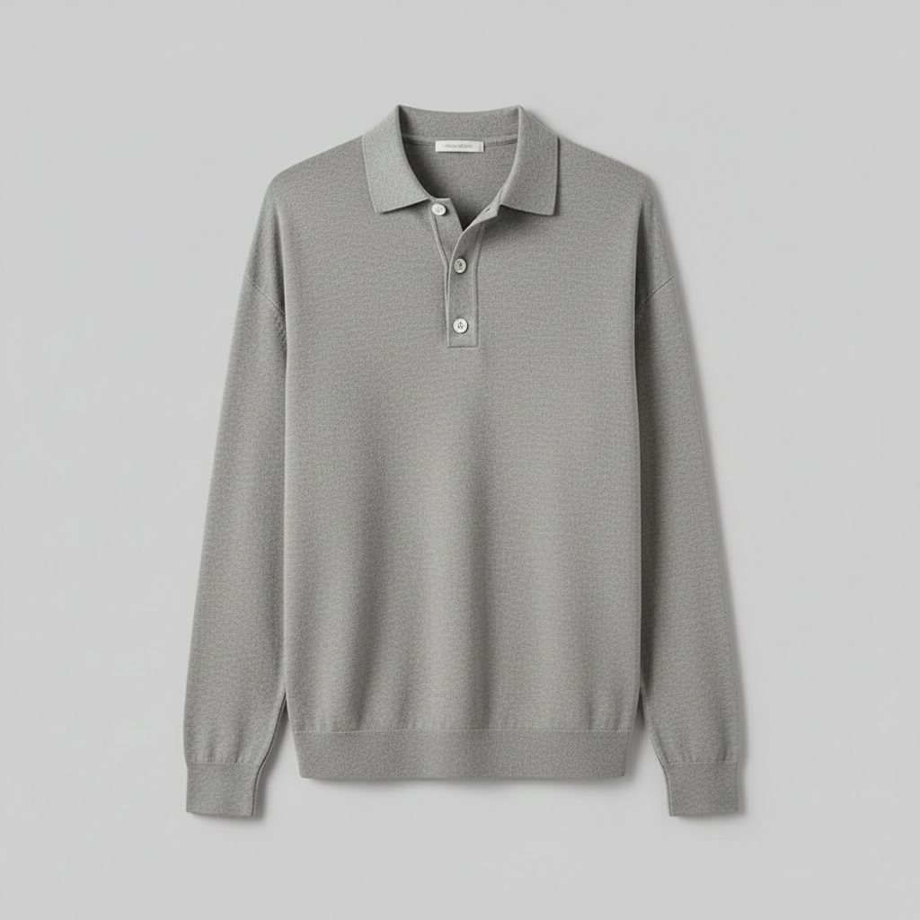 Men's Classic Long-Sleeve Polo Shirt | Trendy Colours