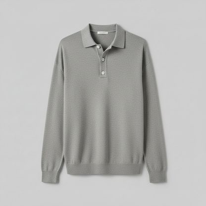 Men's Classic Long-Sleeve Polo Shirt | Trendy Colours