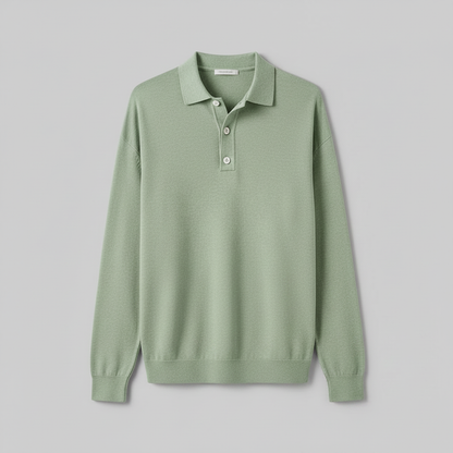 Men's Classic Long-Sleeve Polo Shirt | Trendy Colours