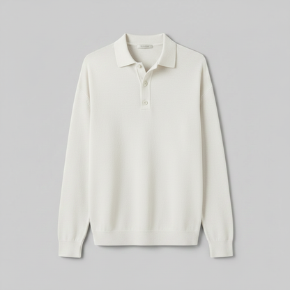 Men's Classic Long-Sleeve Polo Shirt | Trendy Colours