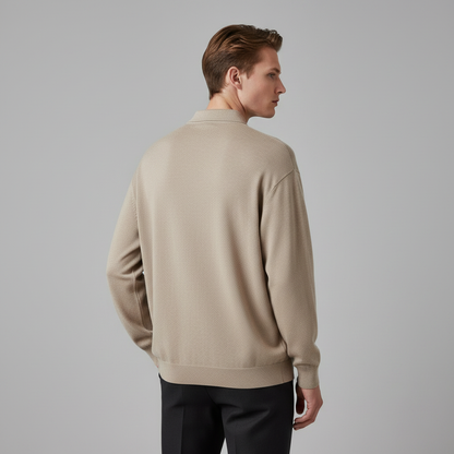 Men's Classic Long-Sleeve Polo Shirt | Trendy Colours