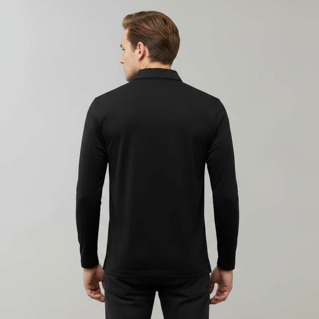 Men's Long-Sleeve Polo Shirt Classic Colors