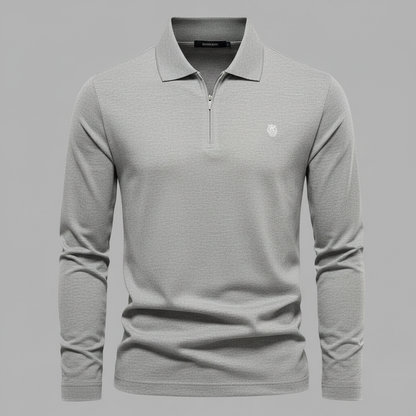 Men's Long Sleeve Polo | Half-Zip Comfortable Shirt