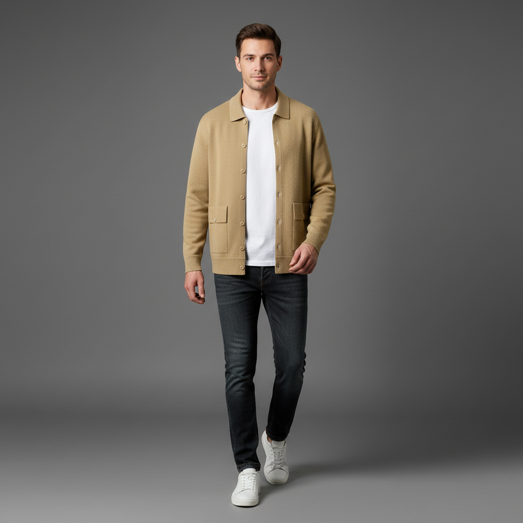 Ronan Dense Knit Cardigan | Men's Cardigan Sweater