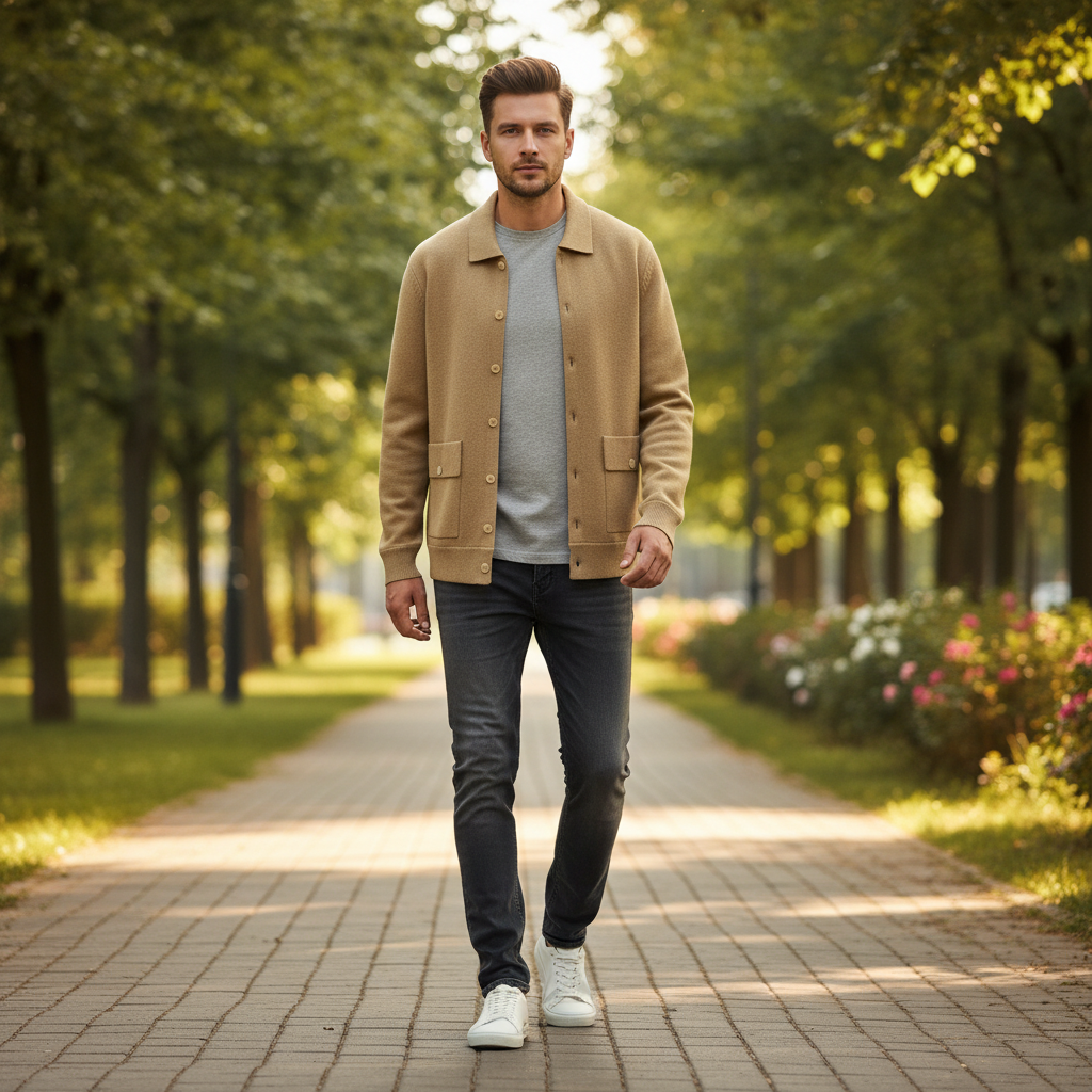 Ronan Dense Knit Cardigan | Men's Cardigan Sweater